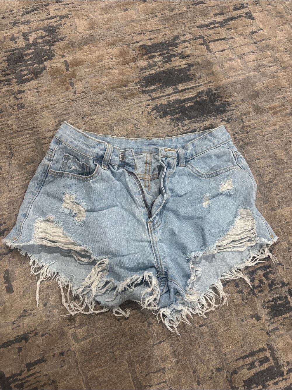 Light Blue Denim Shorts